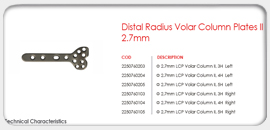 Distal Radius Volar Column Plates II 2.7mm