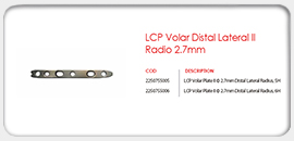 LCP Volar Distal Lateral II Radio 2.7mm