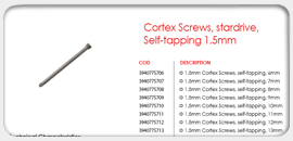 Cortex Screws, stardrive, Self-tapping 1.5mm 