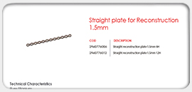 Straight Plate for Reconstruction 1.5mm 
