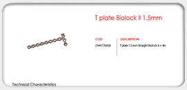 T Plate BioLock II 1.5mm