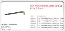 LCP Anterolateral Distal Tibia (L) Plate 3.5mm