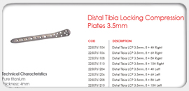 Distal Tibia Locking Compression Plates 3.5mm 