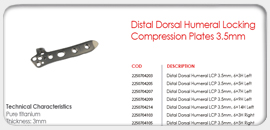 Distal Dorsal Humeral Locking Compression Plates 3.5mm 