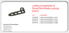 L Plates Compression & Dorsal Distal Radius Locking 3.5mm 