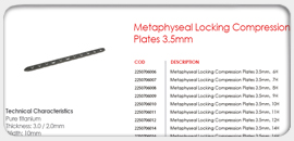 Metaphyseal Locking Compression Plates 3.5mm 