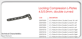 Locking Compression L-Plates 4.5/5.0mm, double curved