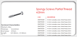Spongy Screws Thread Partial 4.0mm 