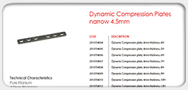 Dynamic Compression Plates Narrow 4.5mm