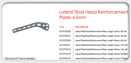 Lateral Tibial Head Reinforcement Plates 4.5mm 