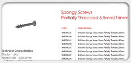 Spongy Screws Partially Thread 6.5/16mm 