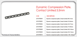 Dynamic Compression Plate, Contact Limited 3.5mm 