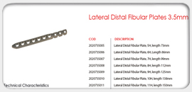 Lateral Distal Fibular Plates 3.5mm