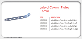 Lateral Column Plates 3.5mm