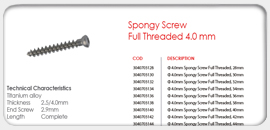 Spongy Screw Full Threaded 4.0mm