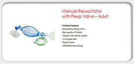 Manual Resuscitator with Peep Valve - Adult