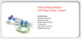Manual Resuscitator with Peep Valve - Infant