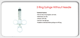 3-Rings Syringes without Needle 
