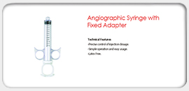 Angiographic Syringe with Fixed Adapter