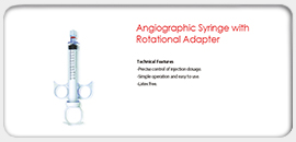 Angiographic Syringe with Rotational Adapter