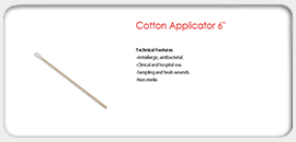 Cotton Applicator 6" 