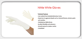 Nitrile White Gloves