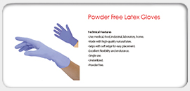 Powdered Free Latex Gloves