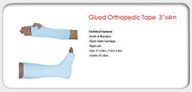Glued Orthopedic Tape 3"x4m