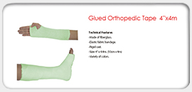 Glued Orthopedic Tape 4"x4m