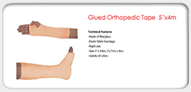 Glued Orthopedic Tape 5"x4m
