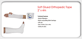 Soft Glued Orthopedic Tape 2"x4m