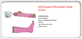Soft Glued Orthopedic Tape 3"x4m