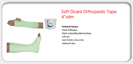 Soft Glued Orthopedic Tape 4"x4m