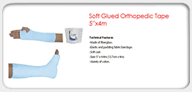 Soft Glued Orthopedic Tape 5"x4m