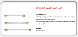 Chrome Wall Grab Bar