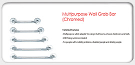 Multipurpose Wall Grab Bar (Chromed)