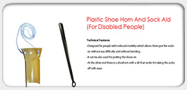 Plastic Shoe Horn And Sock Ald (For Disabled People) 