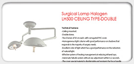 Surgical Lamp Halogen LH500 Ceiling Type Double  
