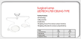 Surgical Lamp LEDTECH L700 Ceiling Type