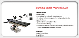 Surgical Table Manual 3002