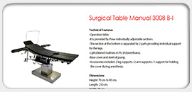 Surgical Table Manual 3008 B-I