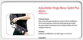 Adjustable Hinge Elbow Splint Plus 42cm