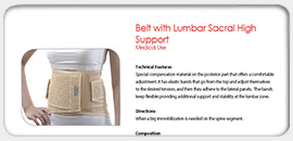 Belt with Lumbar Sacral High Support