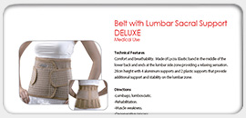 Belt with Lumbar Sacral Support DELUXE