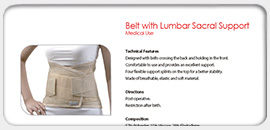 Belt with Lumbar Sacral Support
