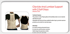 Clavicle and Lumbar Support with 2 Soft Stays
