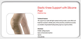 Elastic Knee Support with Silicone Pad