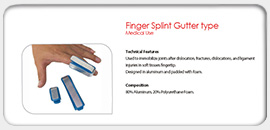 Finger Splint Gutter Type