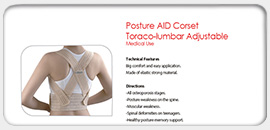Posture AID Corset Toraco-lumbar Adjustable