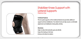 Stabilizer Knee Support with Lateral Supports